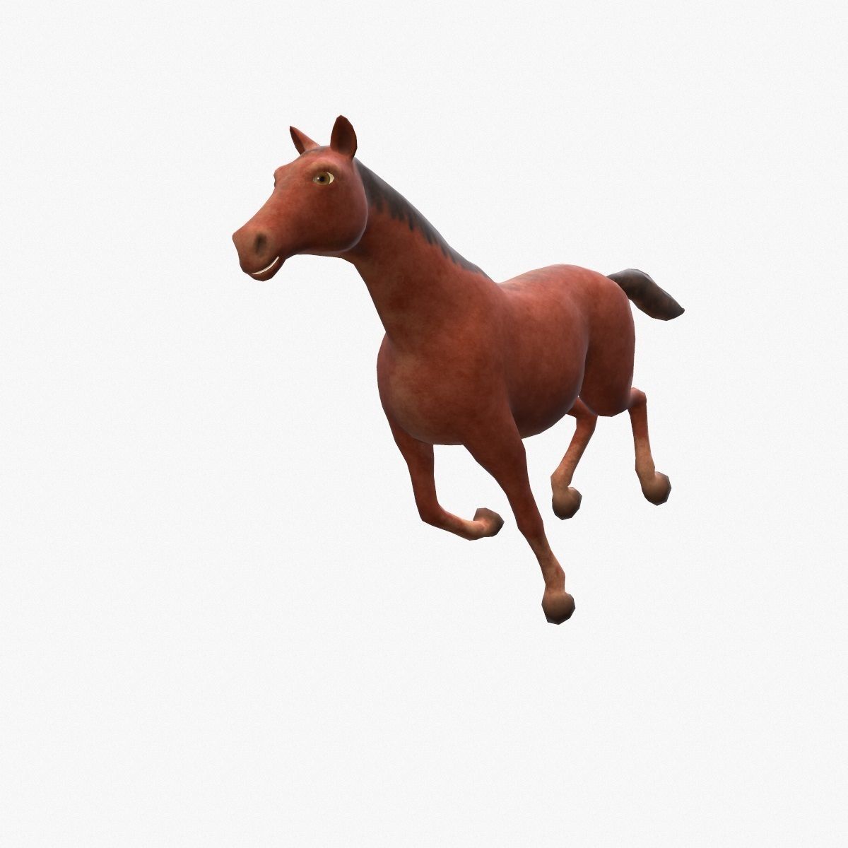 Horse animated Low-poly 3D model_7