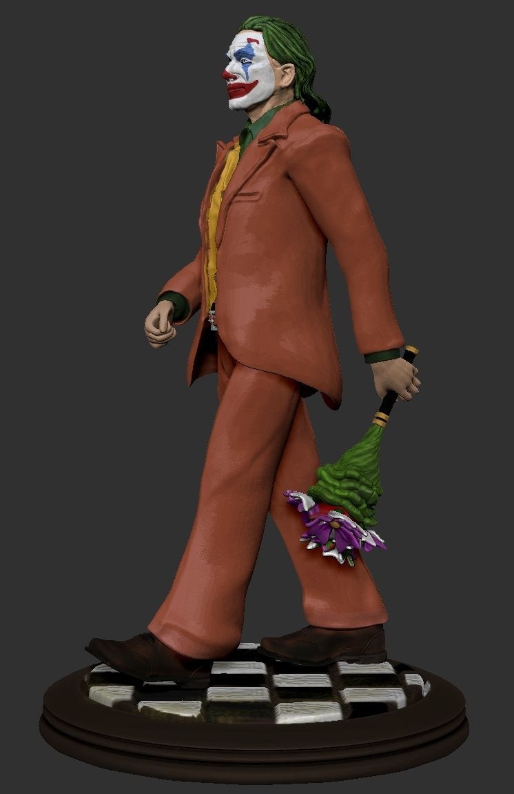 Clown joker statue 3D print model_18
