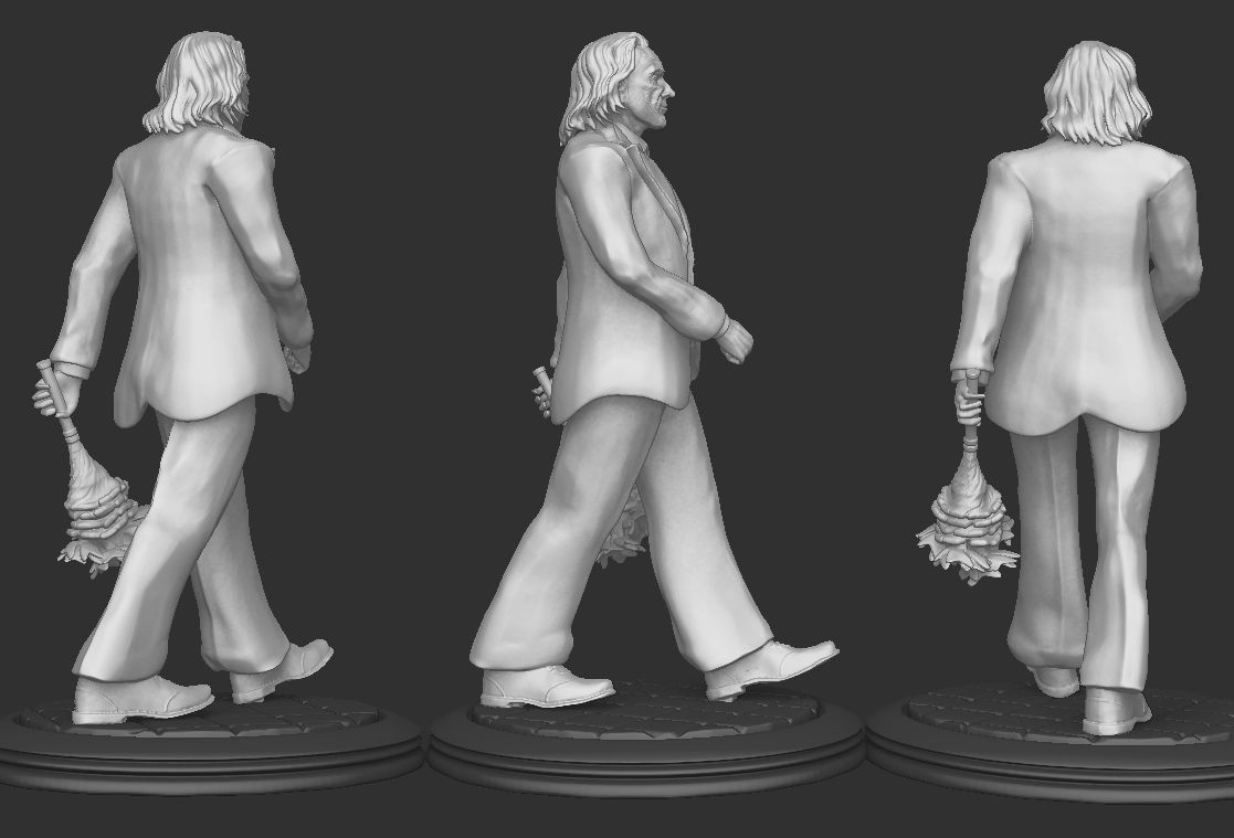 Clown joker statue 3D print model_7