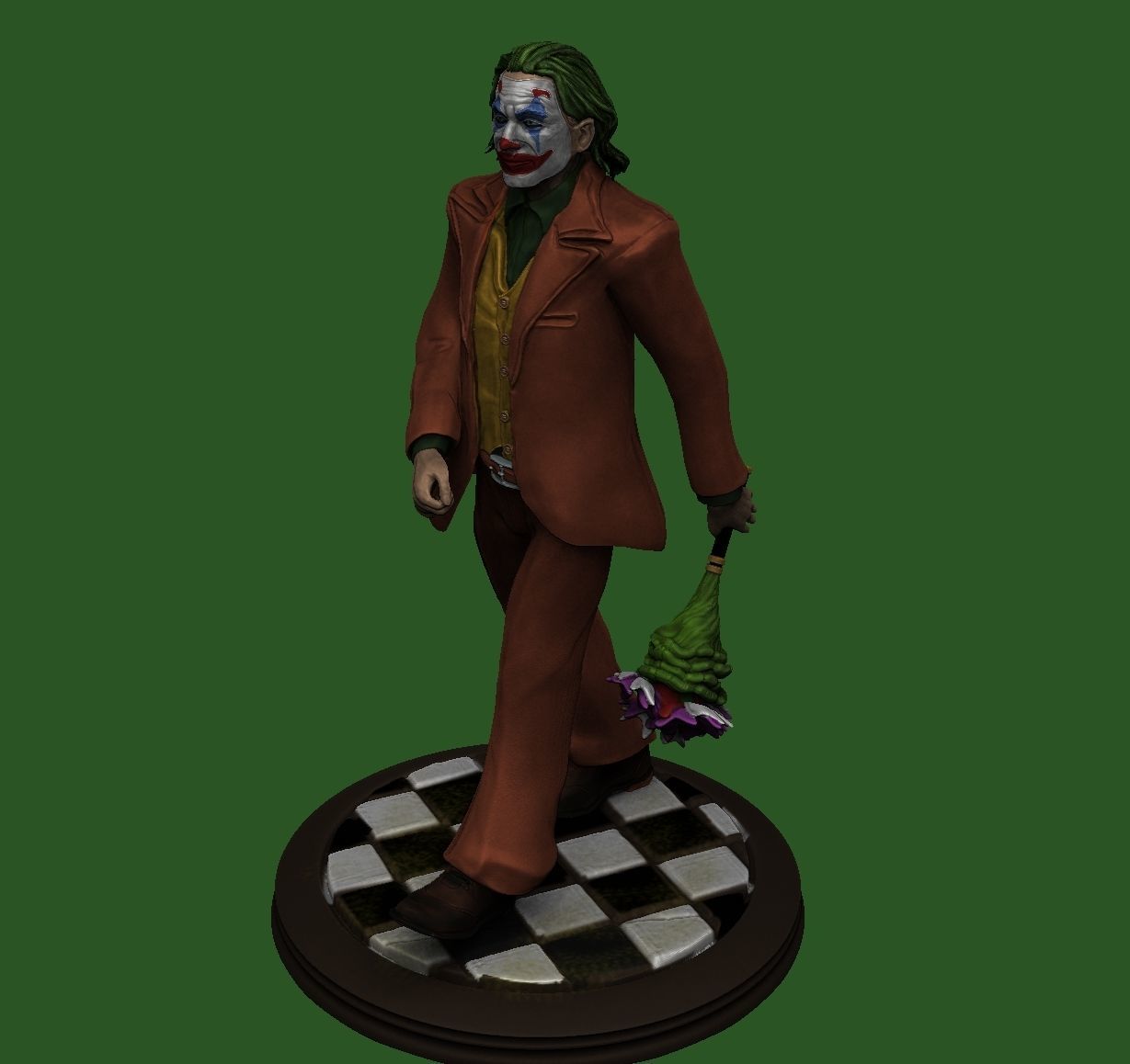 Clown joker statue 3D print model_2