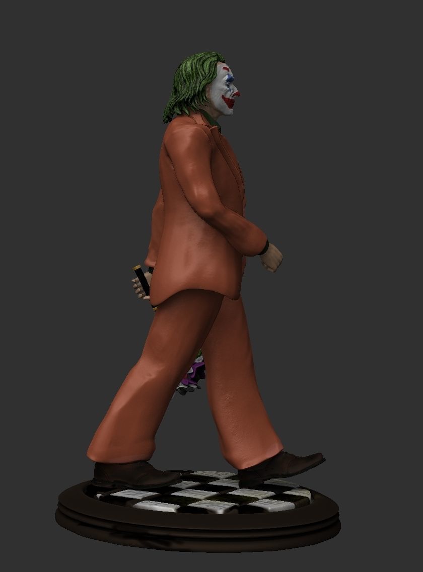 Clown joker statue 3D print model_12