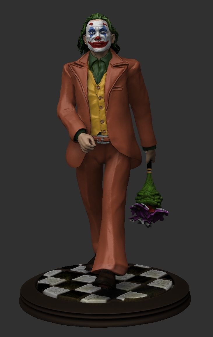 Clown joker statue 3D print model_20