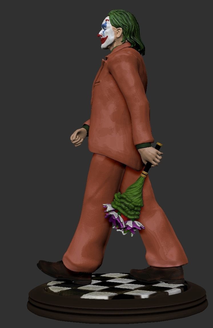 Clown joker statue 3D print model_17