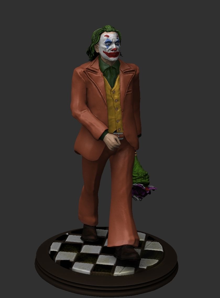 Clown joker statue 3D print model_10