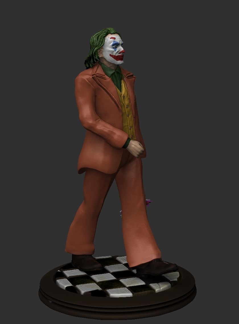 Clown joker statue 3D print model_11