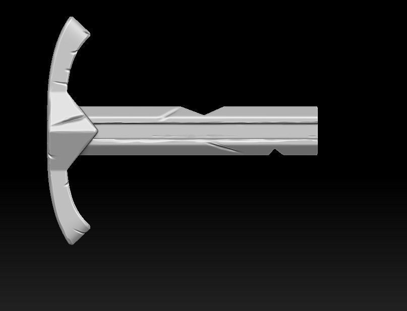 Knight 3d print statue of holding sword 3D print model_46