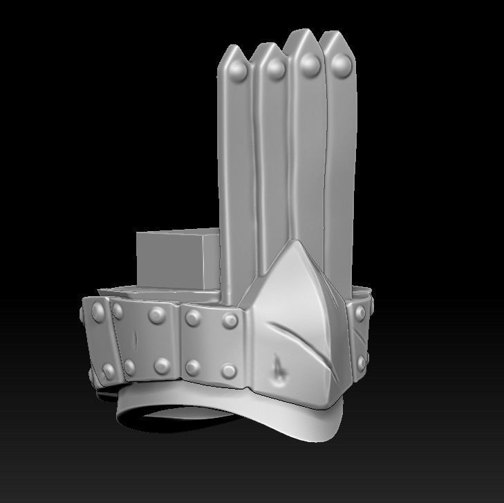 Knight 3d print statue of holding sword 3D print model_12