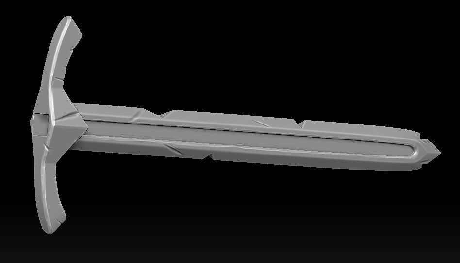 Knight 3d print statue of holding sword 3D print model_45