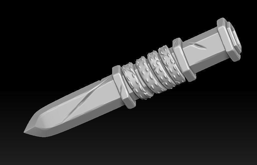 Knight 3d print statue of holding sword 3D print model_30