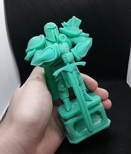 Knight 3d print statue of holding sword 3D print model