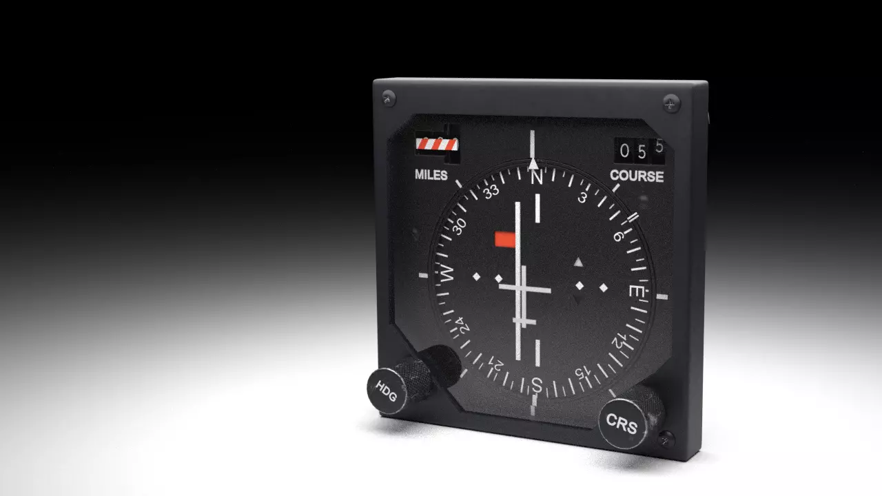 F16 Horizontal Situation Indicator - HSI 3D model_0
