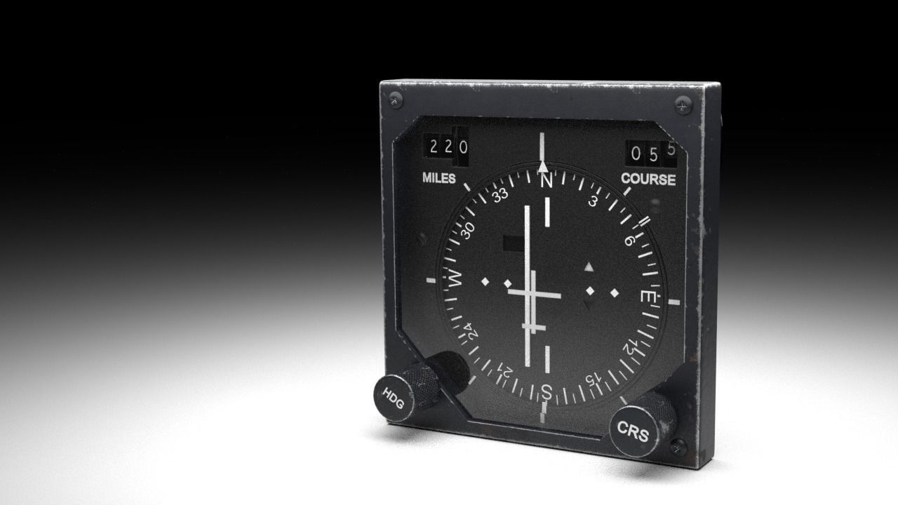 F16 Horizontal Situation Indicator - HSI 3D model_4