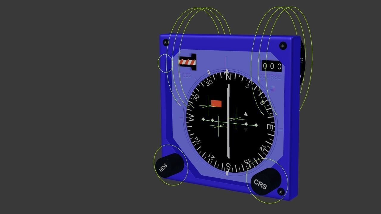 F16 Horizontal Situation Indicator - HSI 3D model_6