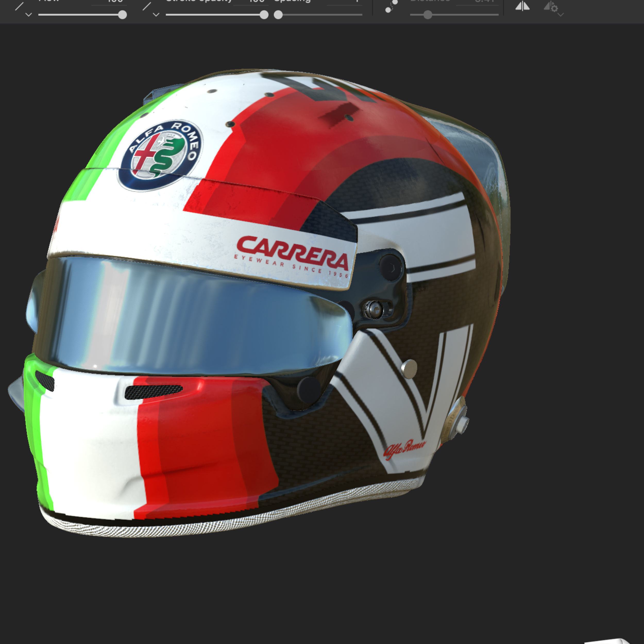 Giovinnazi helmet 2019 Low-poly 3D model_14