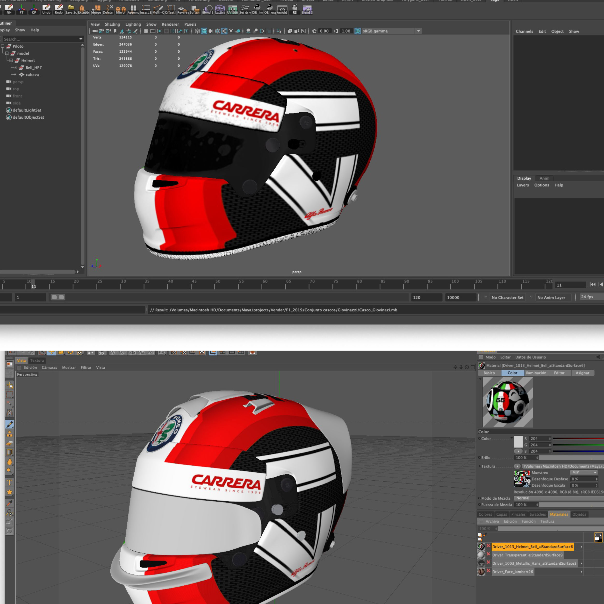 Giovinnazi helmet 2019 Low-poly 3D model_13
