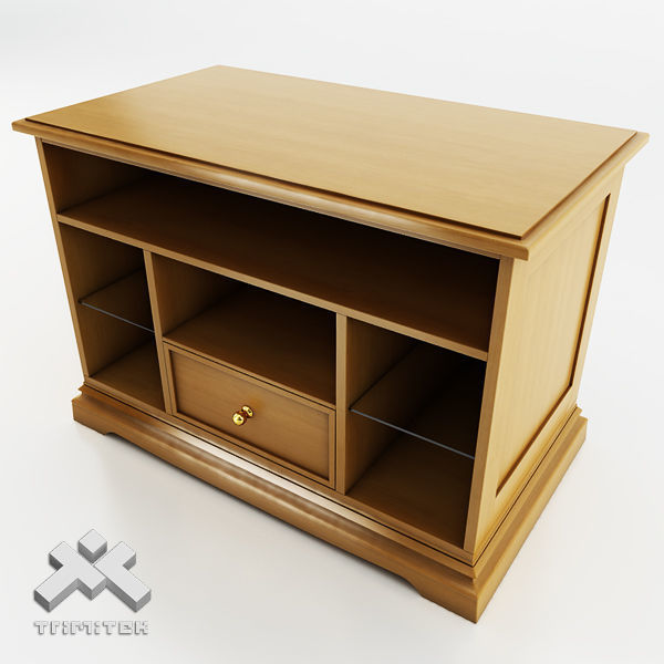 Small TV Cupboard - Anemone Low-poly 3D model_3