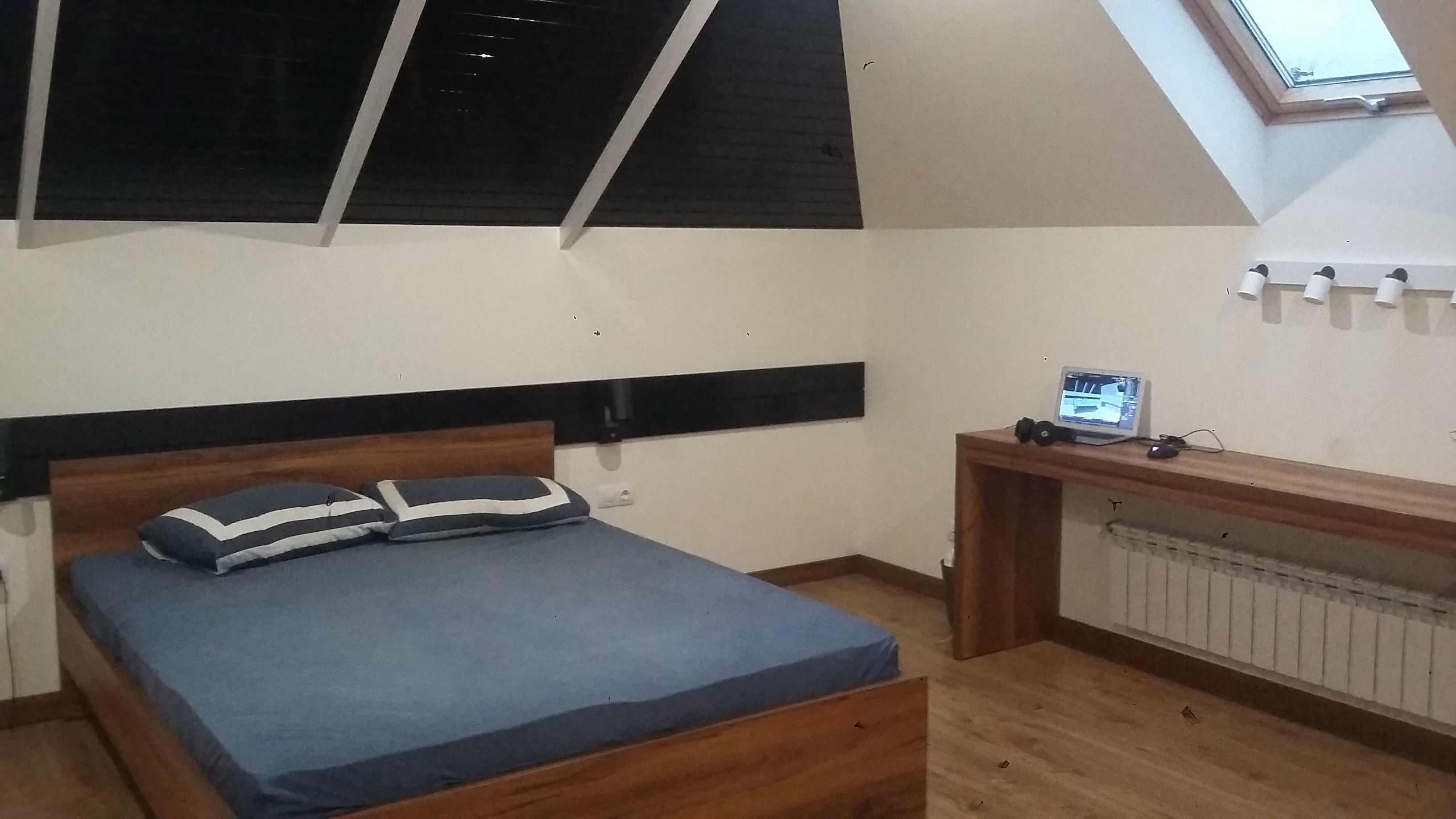 Interior bedroom with bed and dresser Low-poly 3D model_9