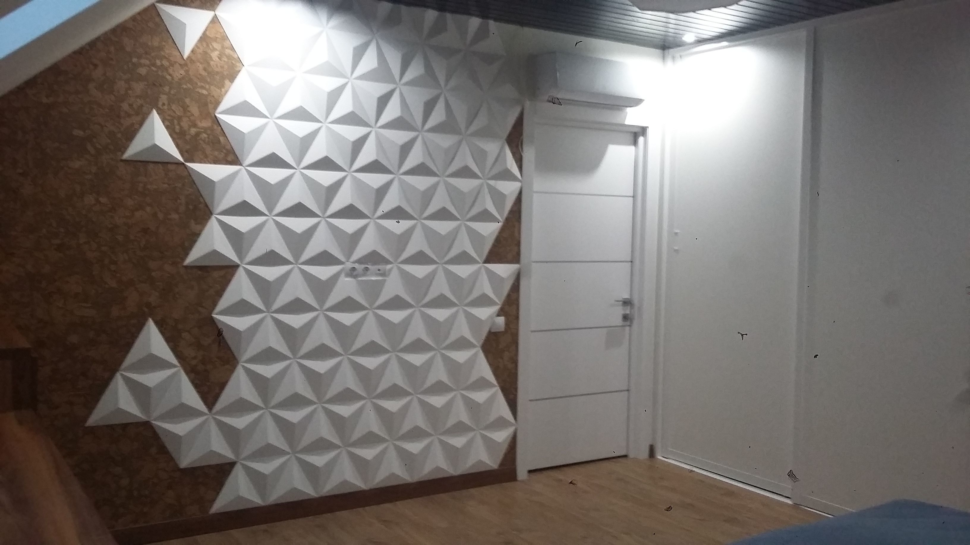 Interior bedroom with bed and dresser Low-poly 3D model_8