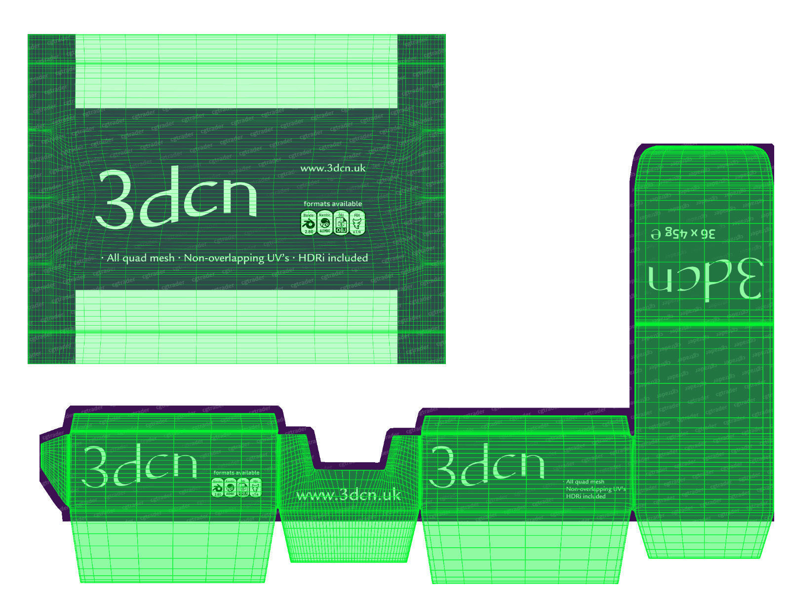 Candy bars with shelf ready display trays Dairy Milk 3D model_10