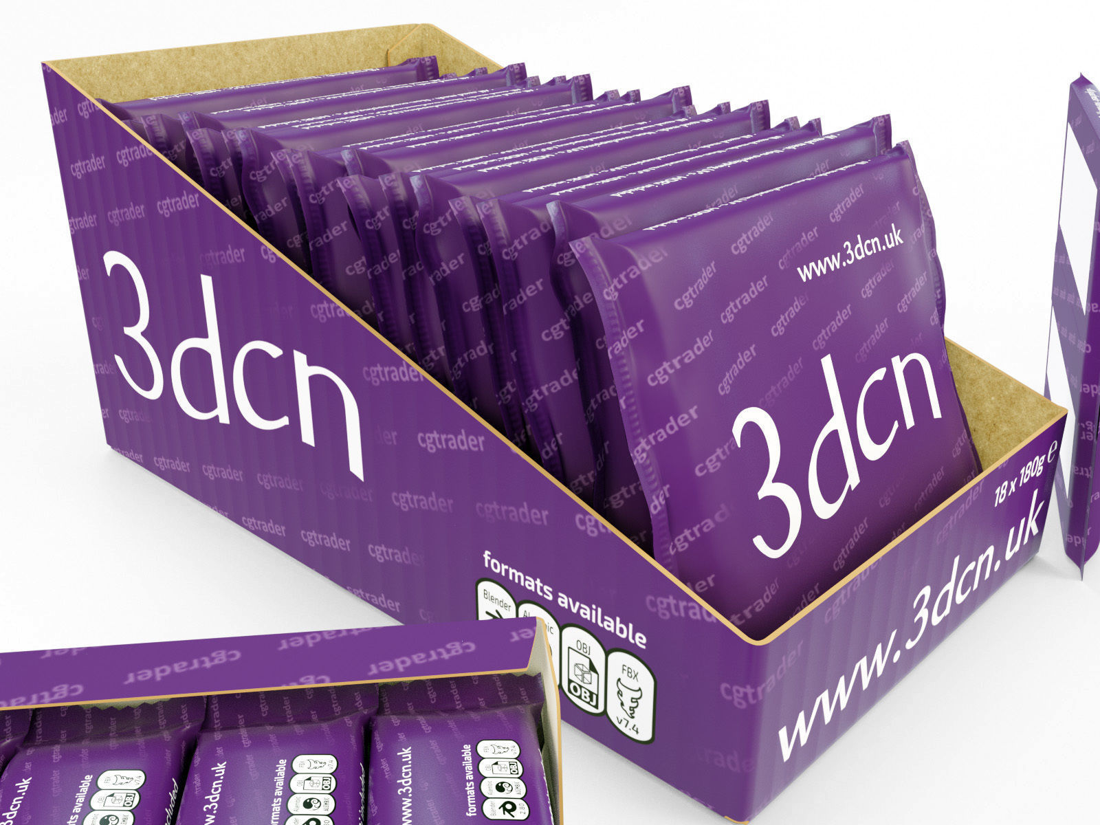 Candy bars with shelf ready display trays Dairy Milk 3D model_8