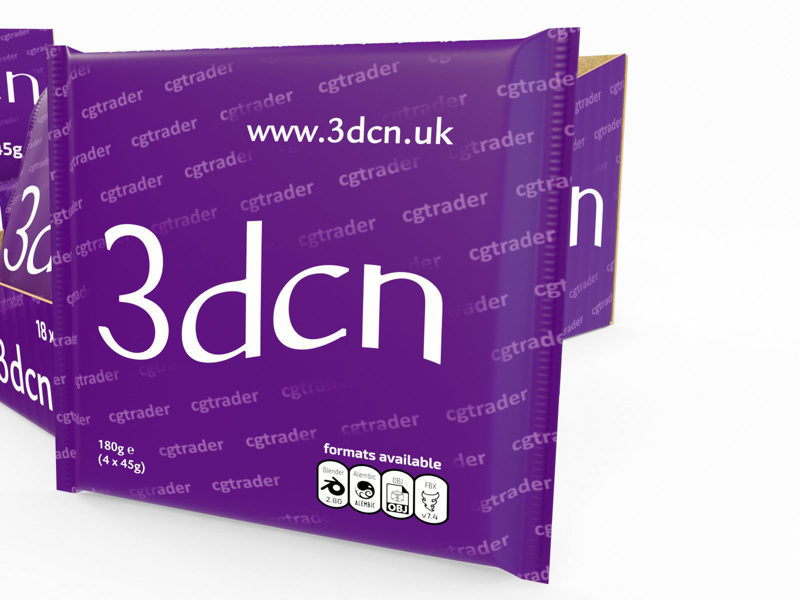 Candy bars with shelf ready display trays Dairy Milk 3D model_6