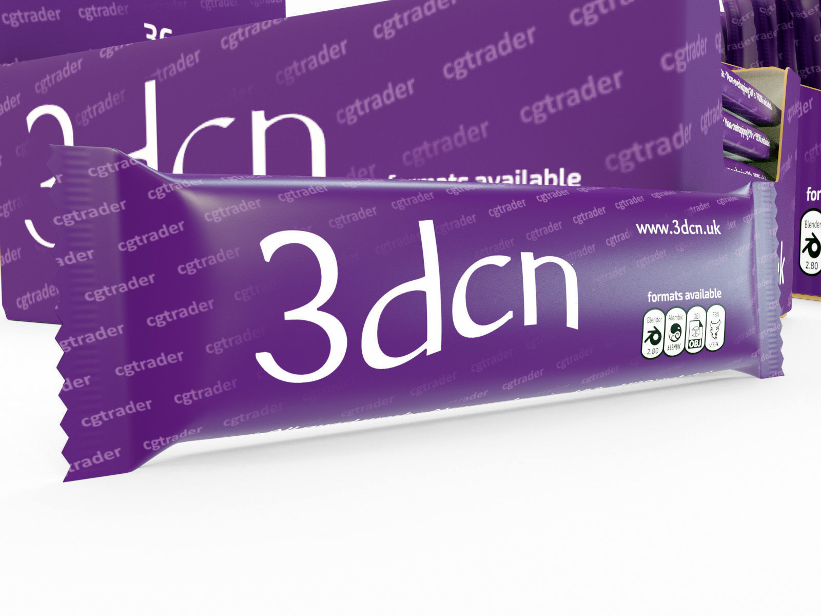 Candy bars with shelf ready display trays Dairy Milk 3D model_2