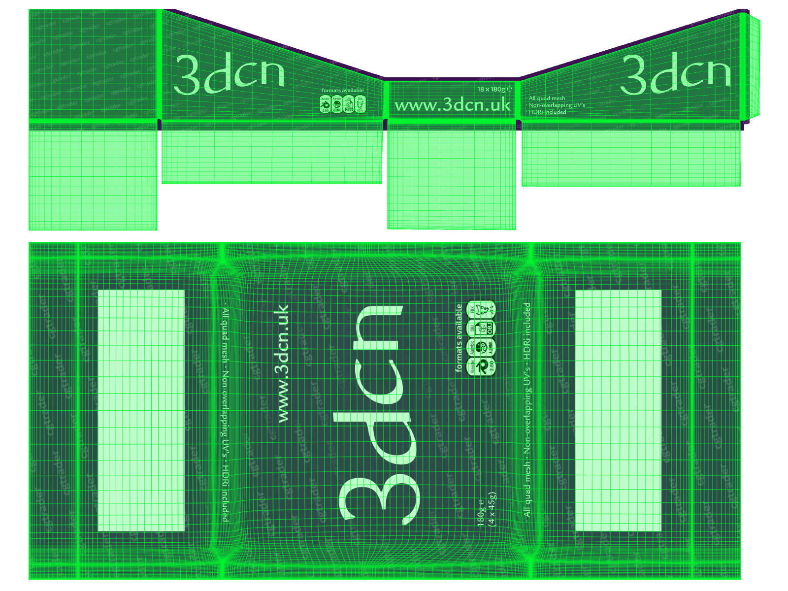 Candy bars with shelf ready display trays Dairy Milk 3D model_11