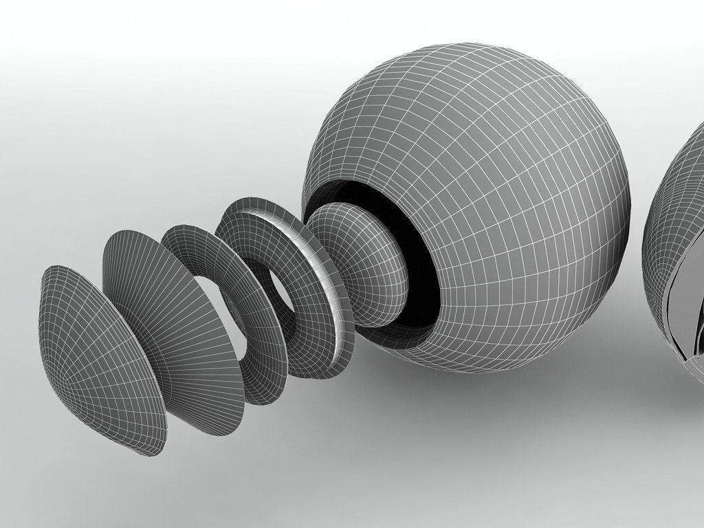 Human Eye With Cutaway 3D model_3