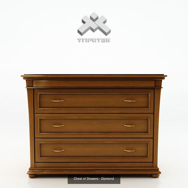 Traditional Bedroom Furniture Set 3D Model Collection_4