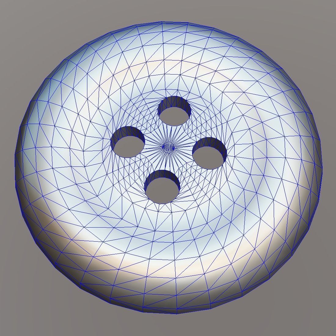 Clothing Button Low-poly 3D model_11