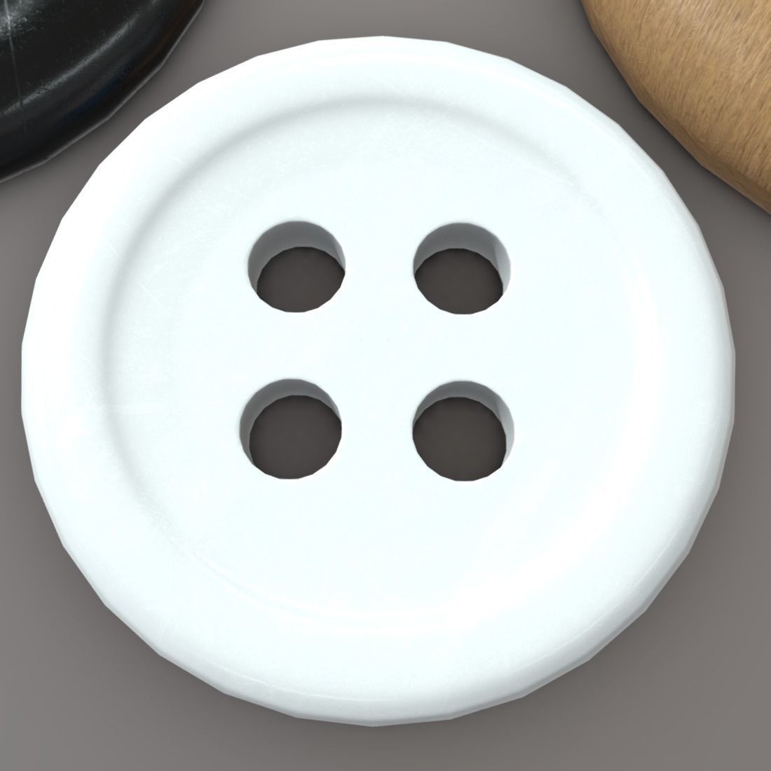 Clothing Button Low-poly 3D model_12