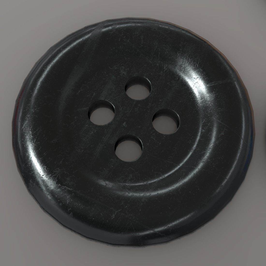 Clothing Button Low-poly 3D model_10