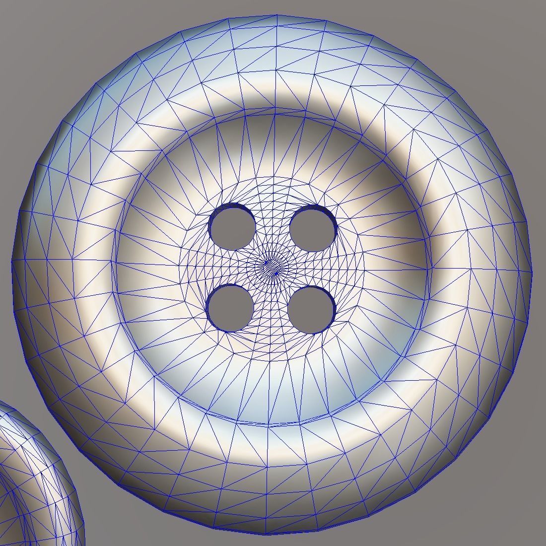 Clothing Button Low-poly 3D model_15