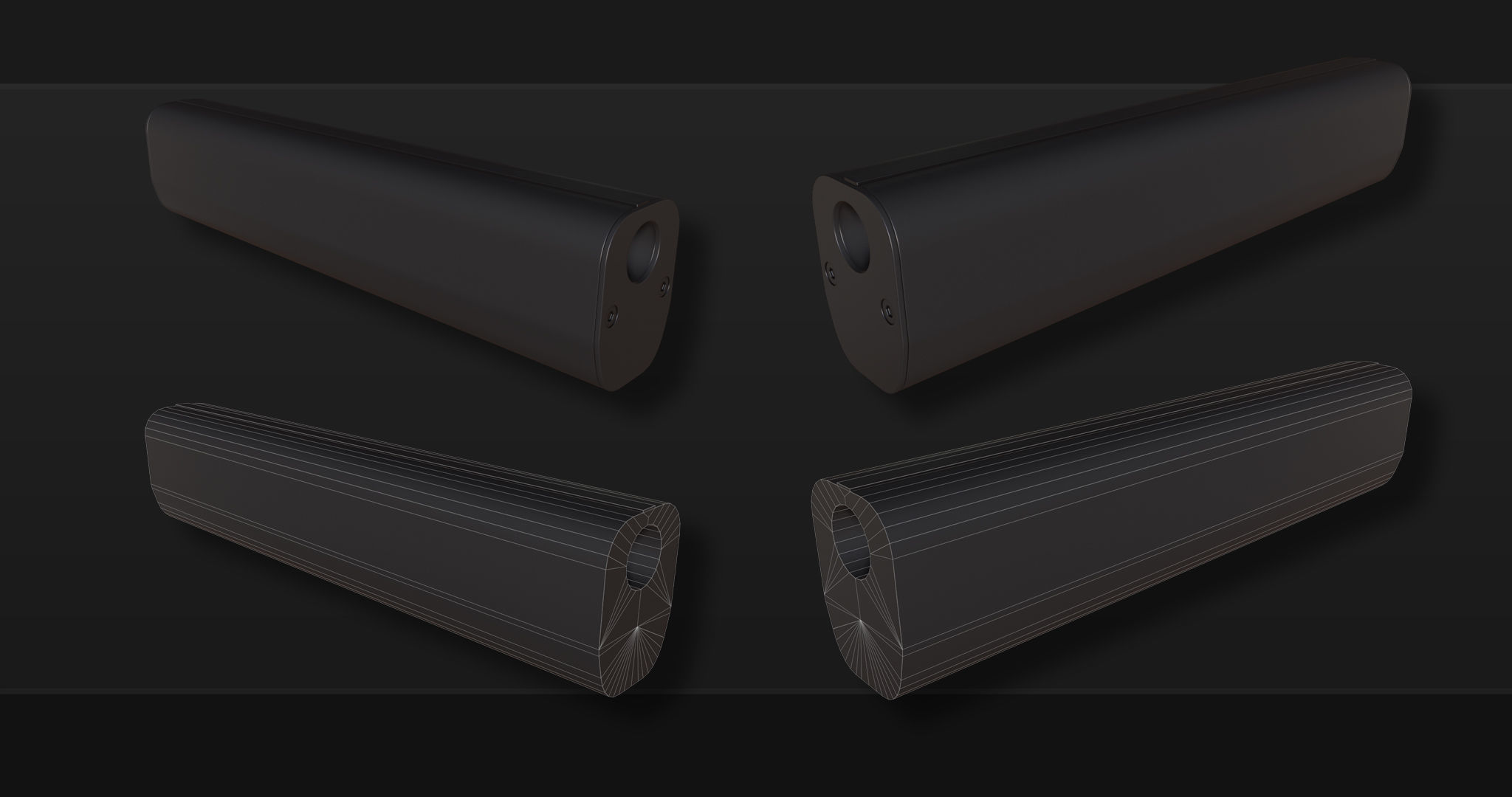 3D Kitbash Silencer Set- Volume 1 Low-poly 3D model_4