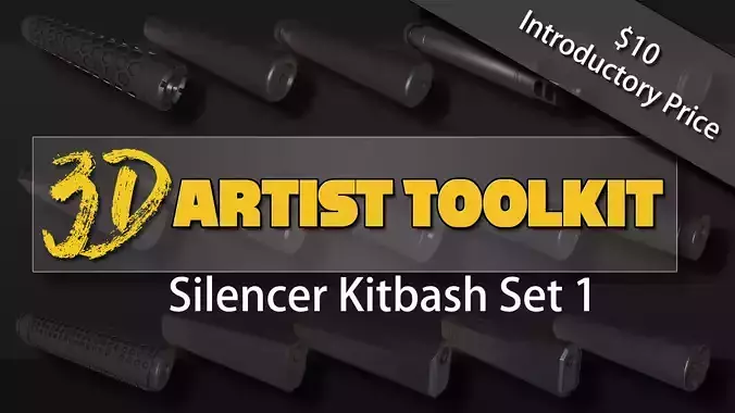 3D Kitbash Silencer Set- Volume 1