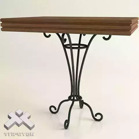 Wrought Iron Table 80x60cm