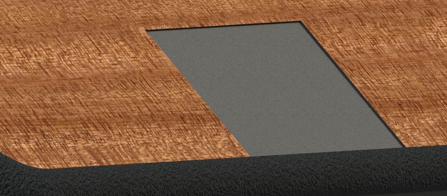 casual british office desk from 70ths Free 3D model_2