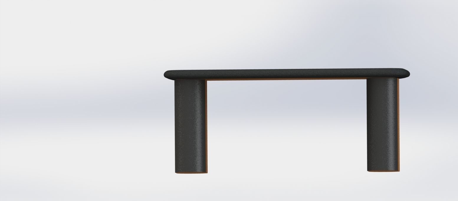 casual british office desk from 70ths Free 3D model_3