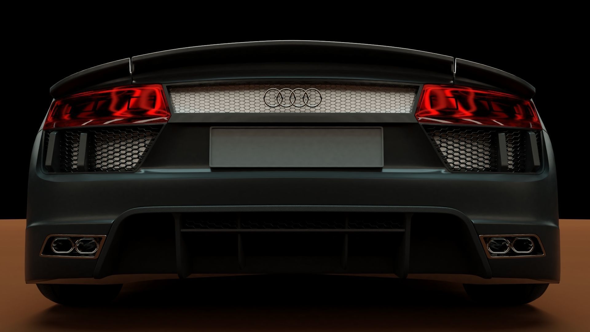 Audi r8 High polygon sports car 3D model_1