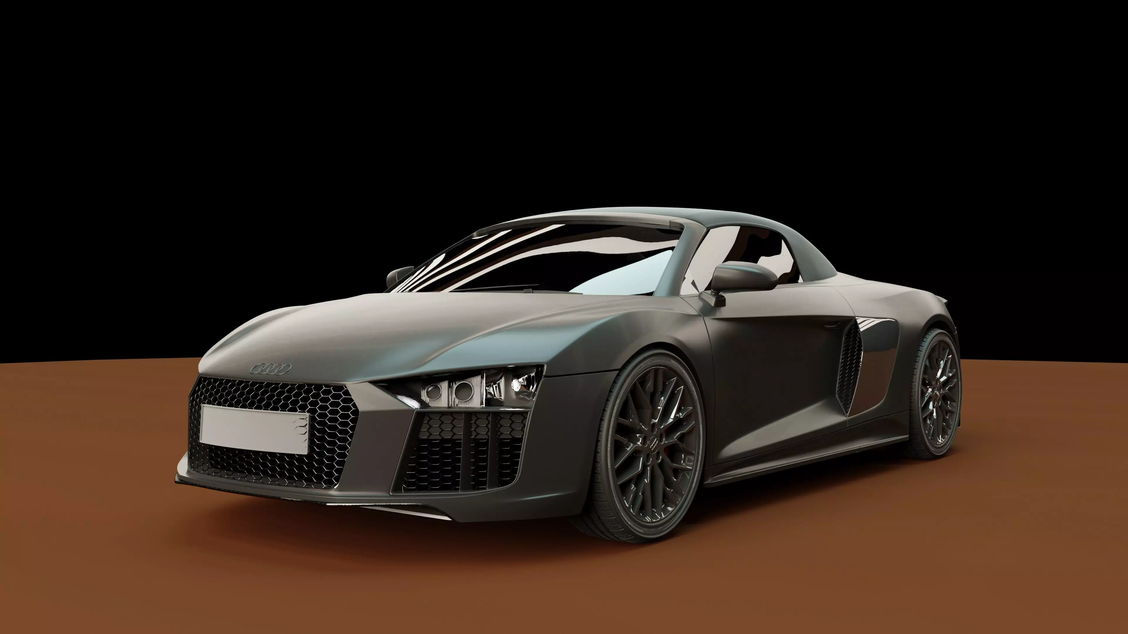 Audi r8 High polygon sports car 3D model_0