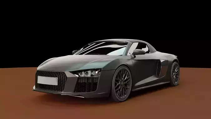 Audi r8 High polygon sports car