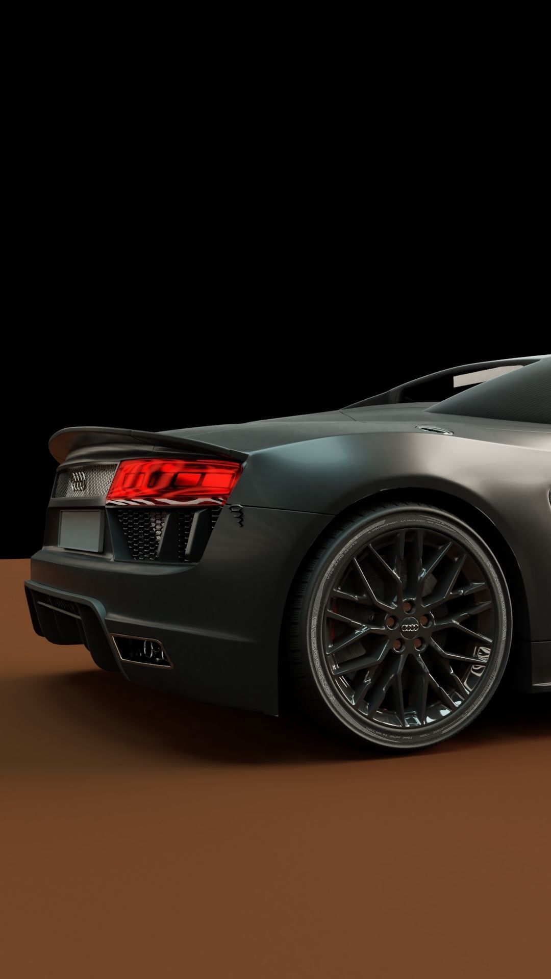 Audi r8 High polygon sports car 3D model_2