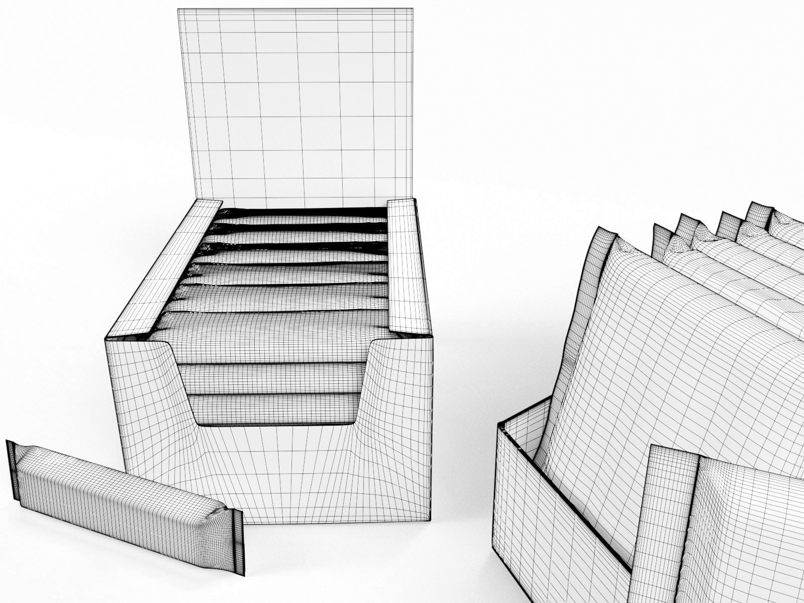 Candy bars with shelf ready display trays yorkie 3D model_5