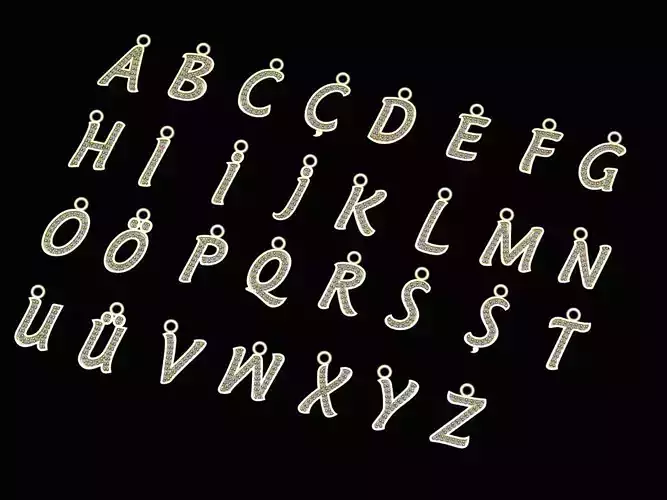 Alphabets Letter Pendants - 31 Letters