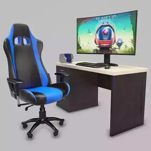 Gaming Seat Collection Low-poly 3D model