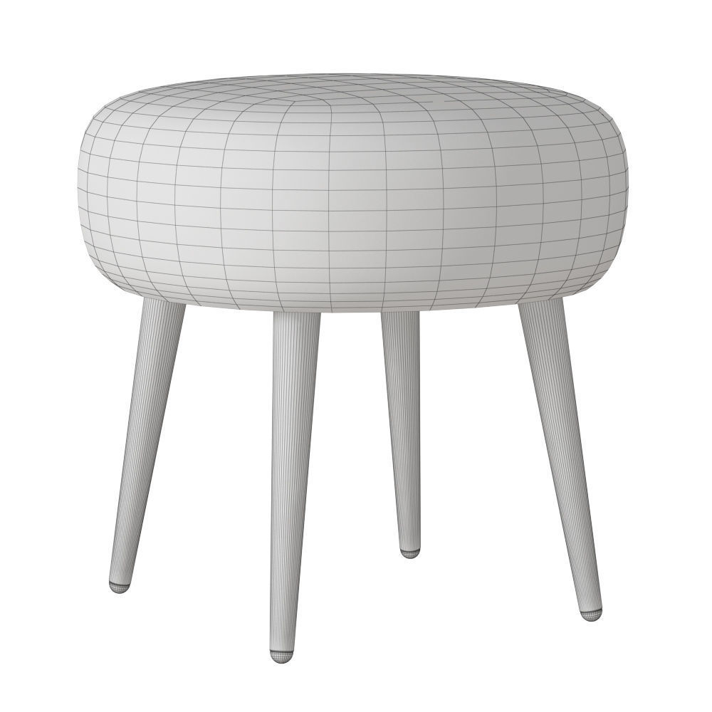 Mongolian Lamb Stool 3D model_3