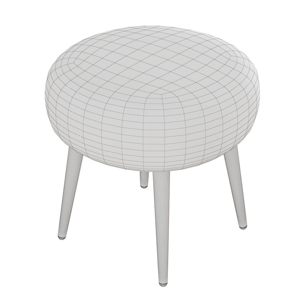 Mongolian Lamb Stool 3D model_4