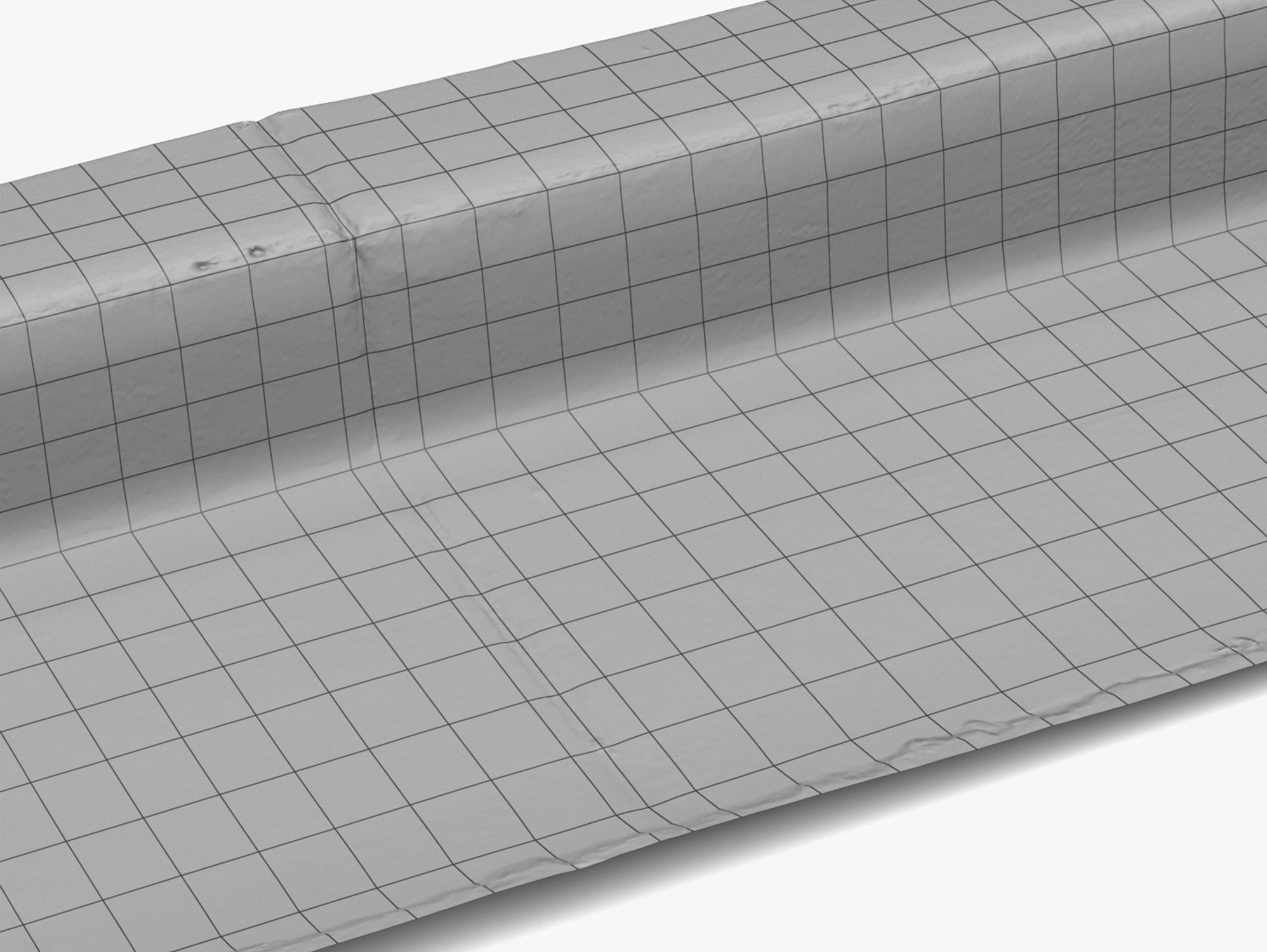 Yellow Curb - 8K Scan Low-poly 3D model_7