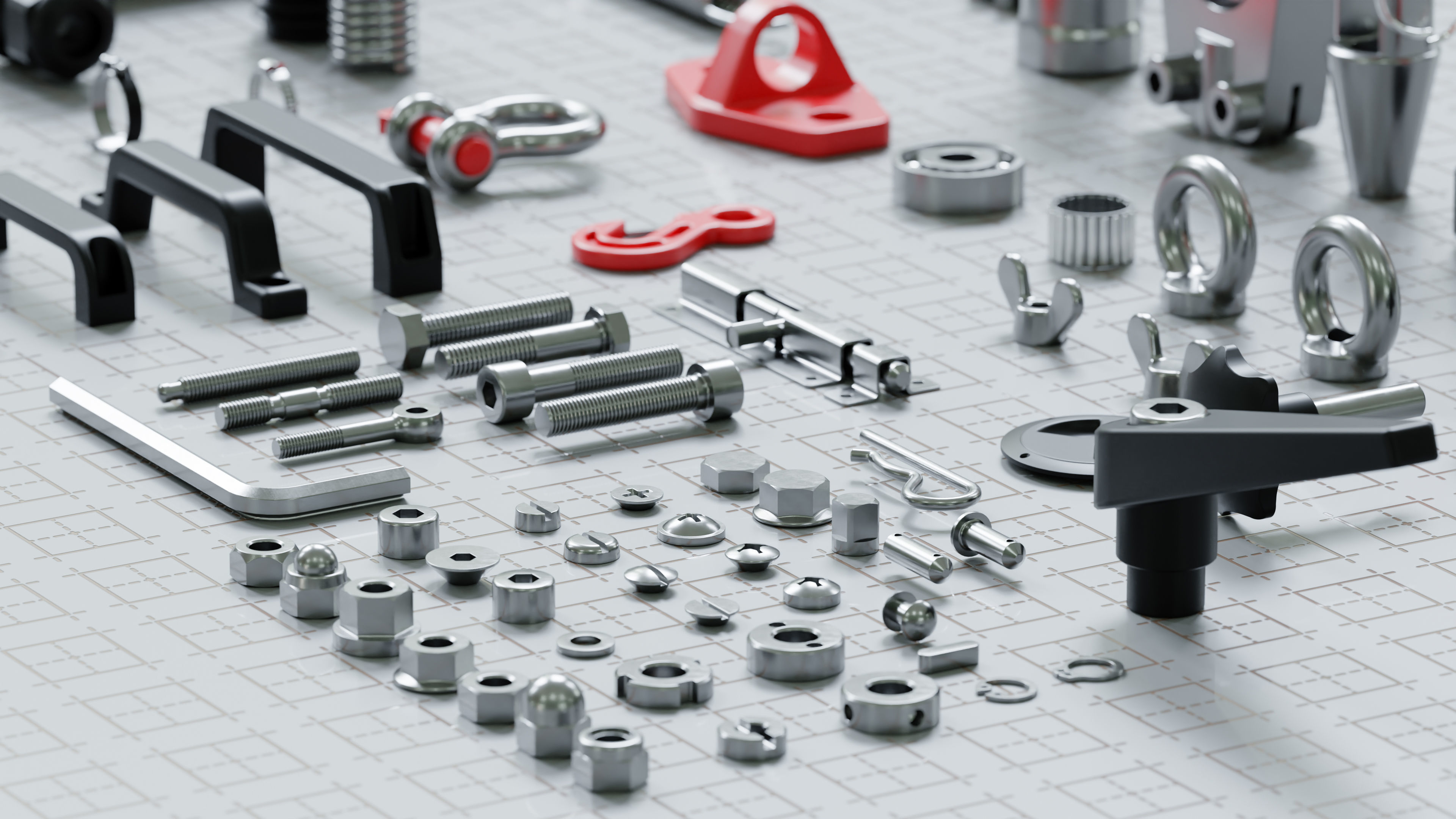 Hard Surface Kitbash Pack - Real Mechanical Components 3D model_1