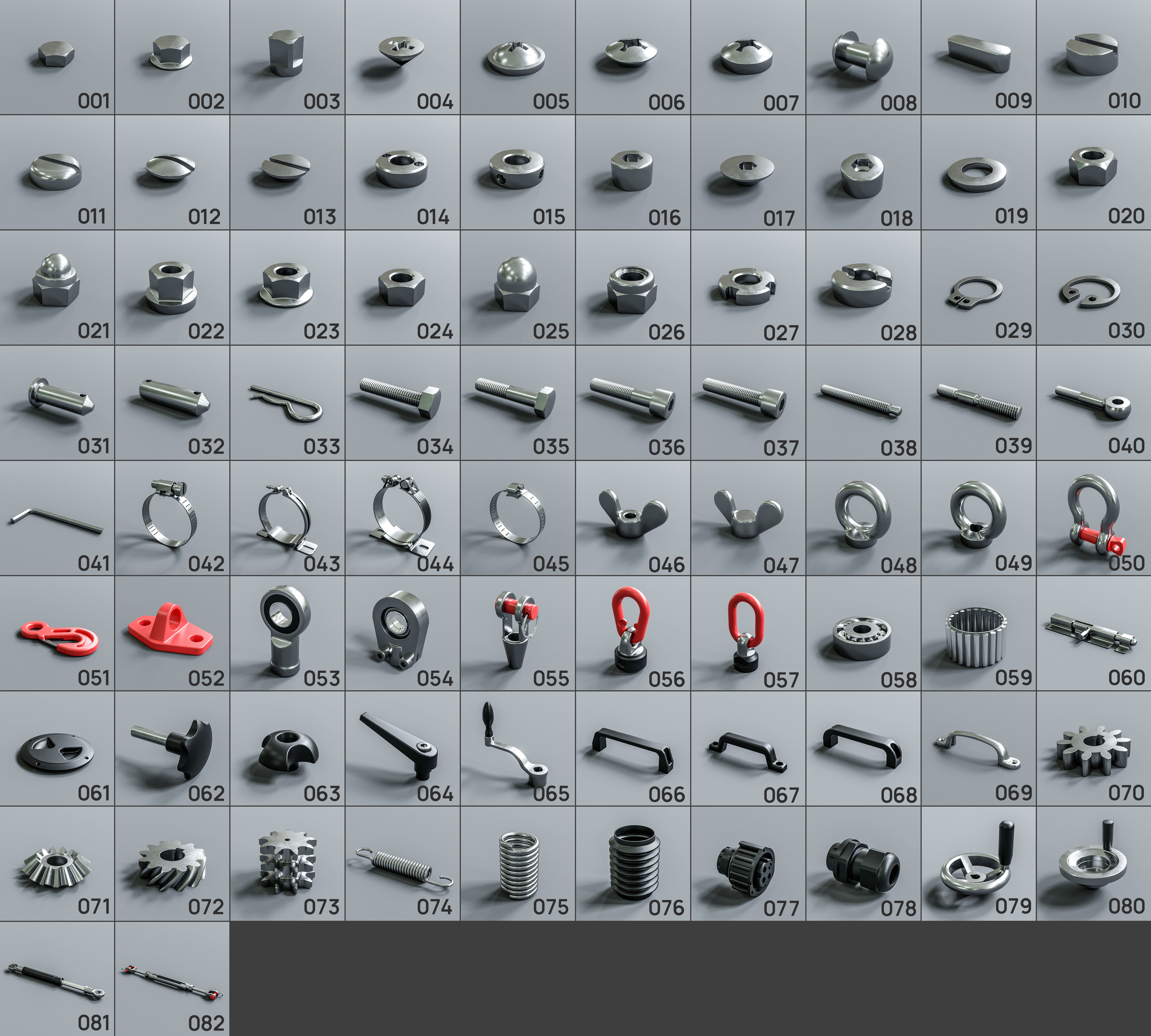 Hard Surface Kitbash Pack - Real Mechanical Components 3D model_4